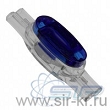 U1-B Скотчлок® соединитель, жила 0.9 - 1.3мм, изол. до 3,18мм, прозрачный, синяя крышка