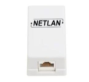 Настенная розетка NETLAN, 1 порт, Кат.5e (Класс D), 100МГц, RJ45/8P8C, 110, T568A/B, неэкранированная, белая
